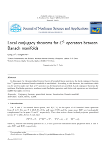 Local conjugacy theorems for C operators between Banach manifolds 1