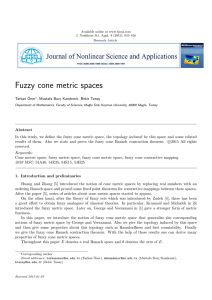 Fuzzy cone metric spaces