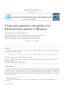 A fixed point approach to the stability of an Choonkil Park