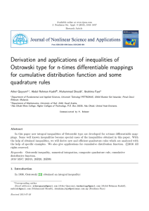 Derivation and applications of inequalities of