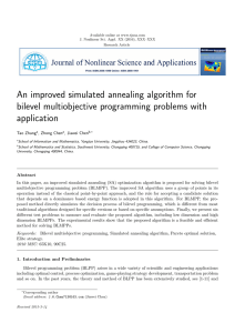 An improved simulated annealing algorithm for bilevel multiobjective programming problems with application