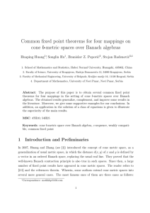 Common fixed point theorems for four mappings on Huaping Huang