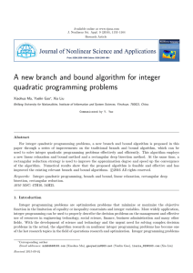 A new branch and bound algorithm for integer quadratic programming problems