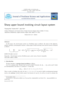 Sharp upper bound involving circuit layout system Tianyong Han , Shanhe Wu