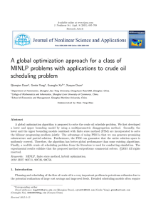 A global optimization approach for a class of scheduling problem