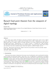 Banach fixed point theorem from the viewpoint of digital topology Sang-Eon Han