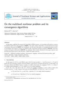 On the multilevel nonlinear problem and its convergence algorithms Zhenhua He