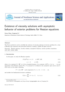 Existence of viscosity solutions with asymptotic Xianyu Meng, Yongqiang Fu