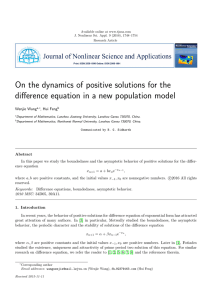 On the dynamics of positive solutions for the Wenjie Wang