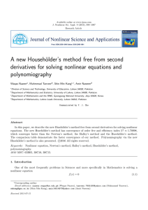 A new Househ¨ older’s method free from second polynomiography