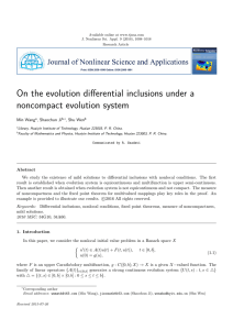 On the evolution differential inclusions under a noncompact evolution system Min Wang