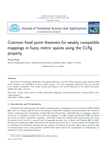 Common fixed point theorems for weakly compatible property