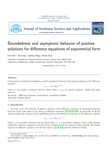 Boundedness and asymptotic behavior of positive