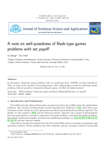 A note on well-posedness of Nash-type games problems with set payoff