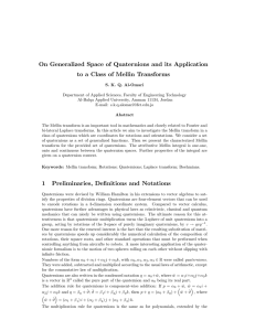 On Generalized Space of Quaternions and its Application