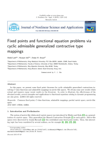 Fixed points and functional equation problems via mappings