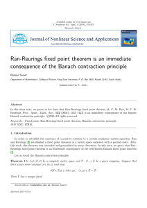 Ran-Reurings fixed point theorem is an immediate Bessem Samet