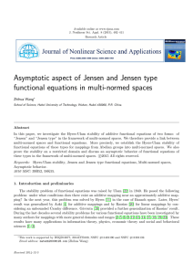 Asymptotic aspect of Jensen and Jensen type Zhihua Wang