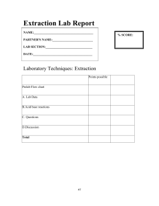 Extraction Lab Report