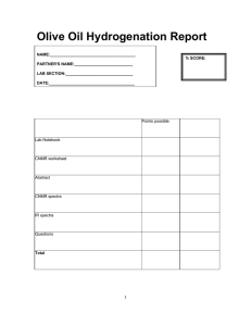 Olive Oil Hydrogenation Report