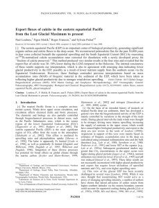 Export fluxes of calcite in the eastern equatorial Pacific