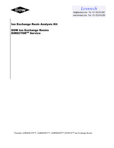 Lenntech  Ion Exchange Resin Analysis Kit DOW Ion Exchange Resins