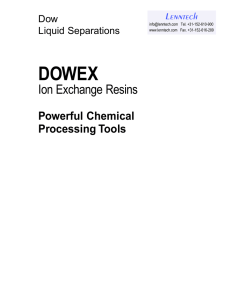 DOWEX Ion Exchange Resins Powerful Chemical Processing Tools