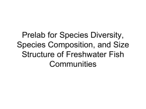 Prelab for Species Diversity, Species Composition, and Size Structure of Freshwater Fish Communities