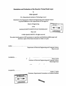 Simulation and Evaluation of the Reactive  Virtual Node ... Mike Spindel
