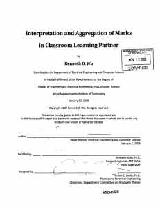 Interpretation and Aggregation  of Marks in Classroom  Learning Partner