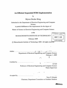 An Efficient  Sequential  BTRS  Implementation