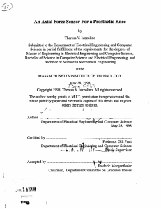 An Axial  Force Sensor  For a Prosthetic Knee
