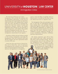 The University of Houston Law Center Immigration Clinic