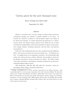 Carbon prices for the next thousand years September 24, 2012