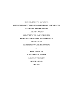 FROM HOMETOWN TO GROWTOWN: A STUDY OF PERMACULTURE-BASED NEIGHBORHOOD REVITALIZATION