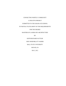 CONNECTING WHITELY COMMUNITY A CREATIVE PROJECT SUBMITTED TO THE GRADUATE SCHOOL