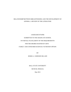 RELATIONSHIP BETWEEN BREASTFEEDING AND THE DEVELOPMENT OF A RESEARCH PAPER