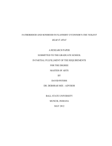 THE VIOLENT A RESEARCH PAPER SUBMITTED TO THE GRADUATE SCHOOL