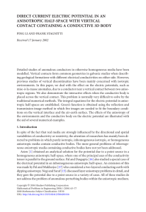 DIRECT CURRENT ELECTRIC POTENTIAL IN AN ANISOTROPIC HALF-SPACE WITH VERTICAL