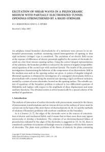 EXCITATION OF SHEAR WAVES IN A PIEZOCERAMIC