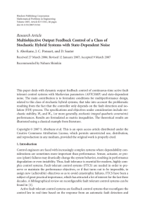 Hindawi Publishing Corporation Mathematical Problems in Engineering Volume 2007, Article ID 31561, pages