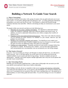 Building a Network To Guide Your Search