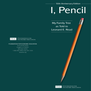 I, Pencil My Family Tree as Told to Leonard E. Read