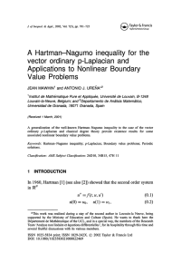 A Hartman-Nagumo vector to