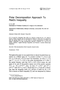 To Approach Polar Decomposition Inequality