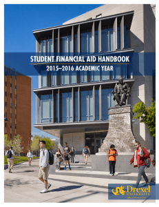 STUDENT FINANCIAL AID HANDBOOK 2015–2016 ACADEMIC YEAR