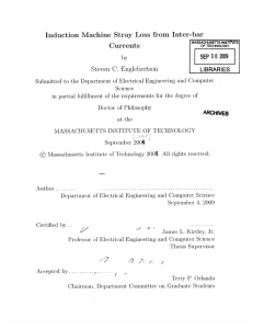 Induction  Machine  Stray  Loss  from ... Currents Steven  C.  Englebretson 0