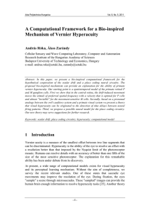 A Computational Framework for a Bio-inspired Mechanism of Vernier Hyperacuity