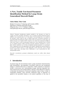 A New, Tensile Test-based Parameter Identification Method for Large-Strain Generalized Maxwell-Model