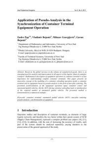 Application of Pseudo-Analysis in the Synchronization of Container Terminal Equipment Operation